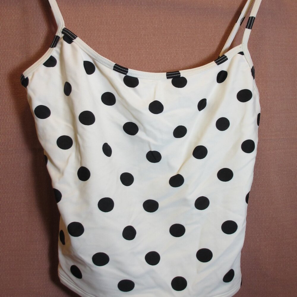 Blk/White Anne Cole Tankini Top - sz 10
